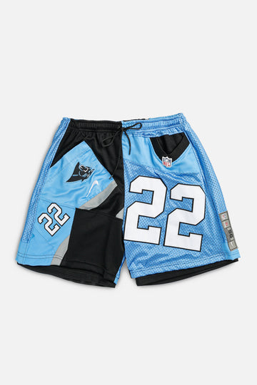 Unisex Rework Carolina Panthers NFL Jersey Shorts - XL