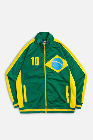 Vintage Brazil Soccer Track Jacket - XL