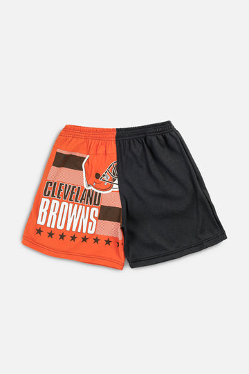 Unisex Rework Cleveland Browns NFL Patchwork Tee Shorts - S
