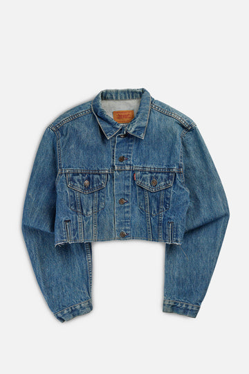 Rework Vintage Levi's USA Crop Denim Jacket - S