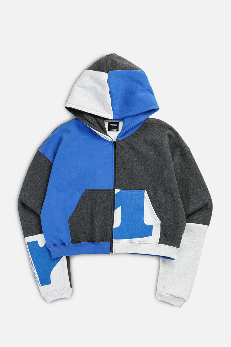 Rework Varsity Crop Zip Hoodie - L