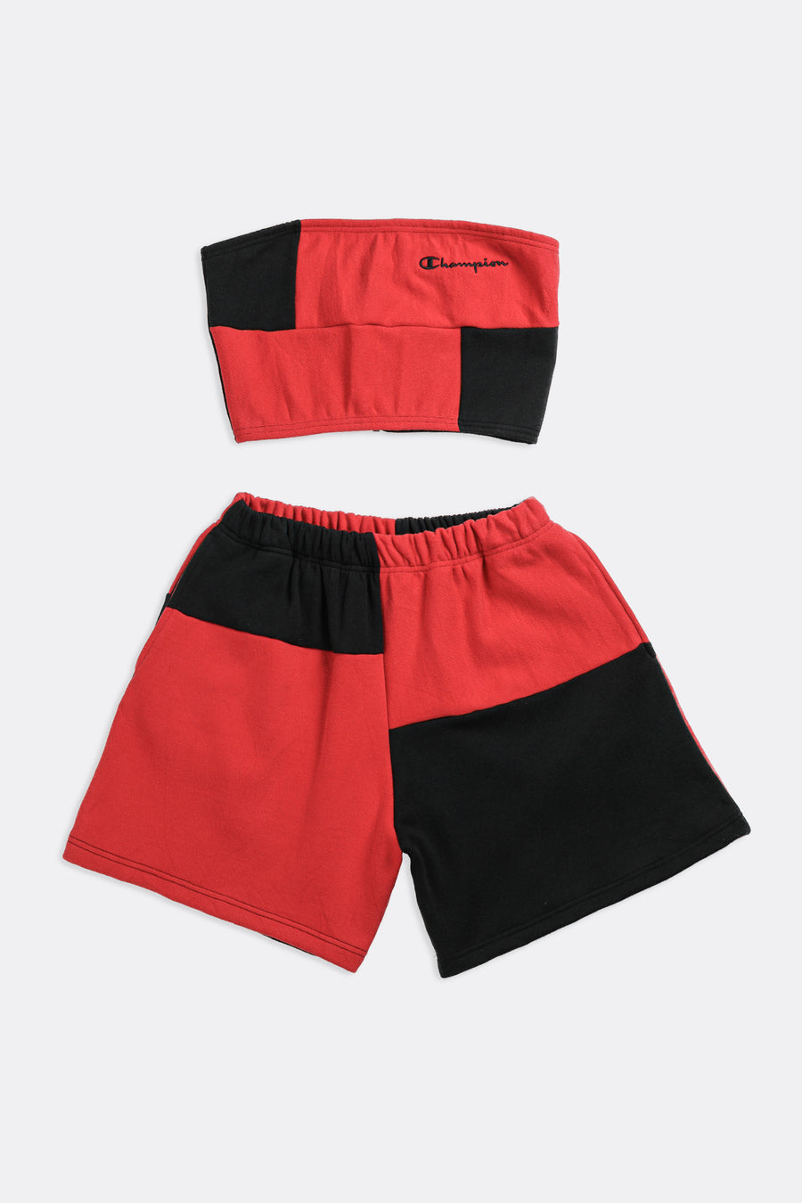 Rework Champion Patchwork Sweatshorts Set - M