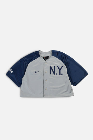 Rework Crop NY Yankees MLB Jersey - XL