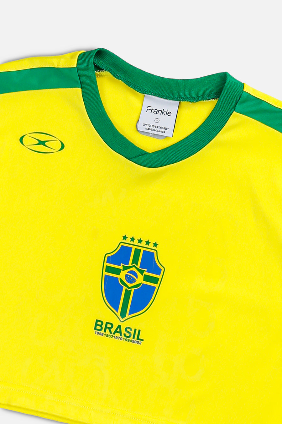 Rework Crop Brazil Soccer Jersey - S