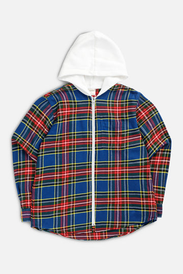 Unisex Rework Hooded Flannel - M