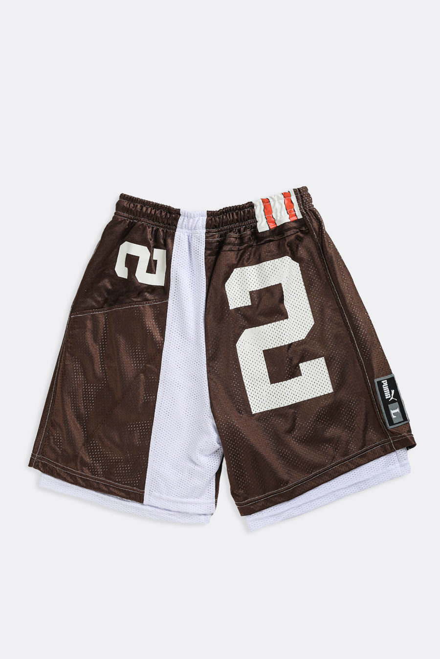 Unisex Rework Browns NFL Jersey Shorts - Women-S, Men-XS