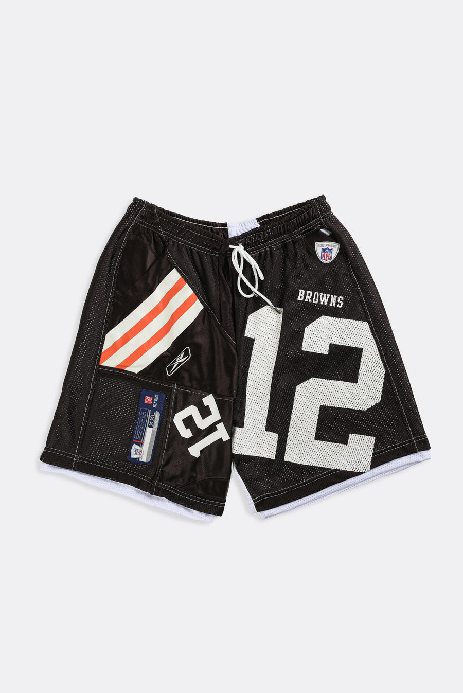 Unisex Rework Browns NFL Jersey Shorts - Women-L, Men-M