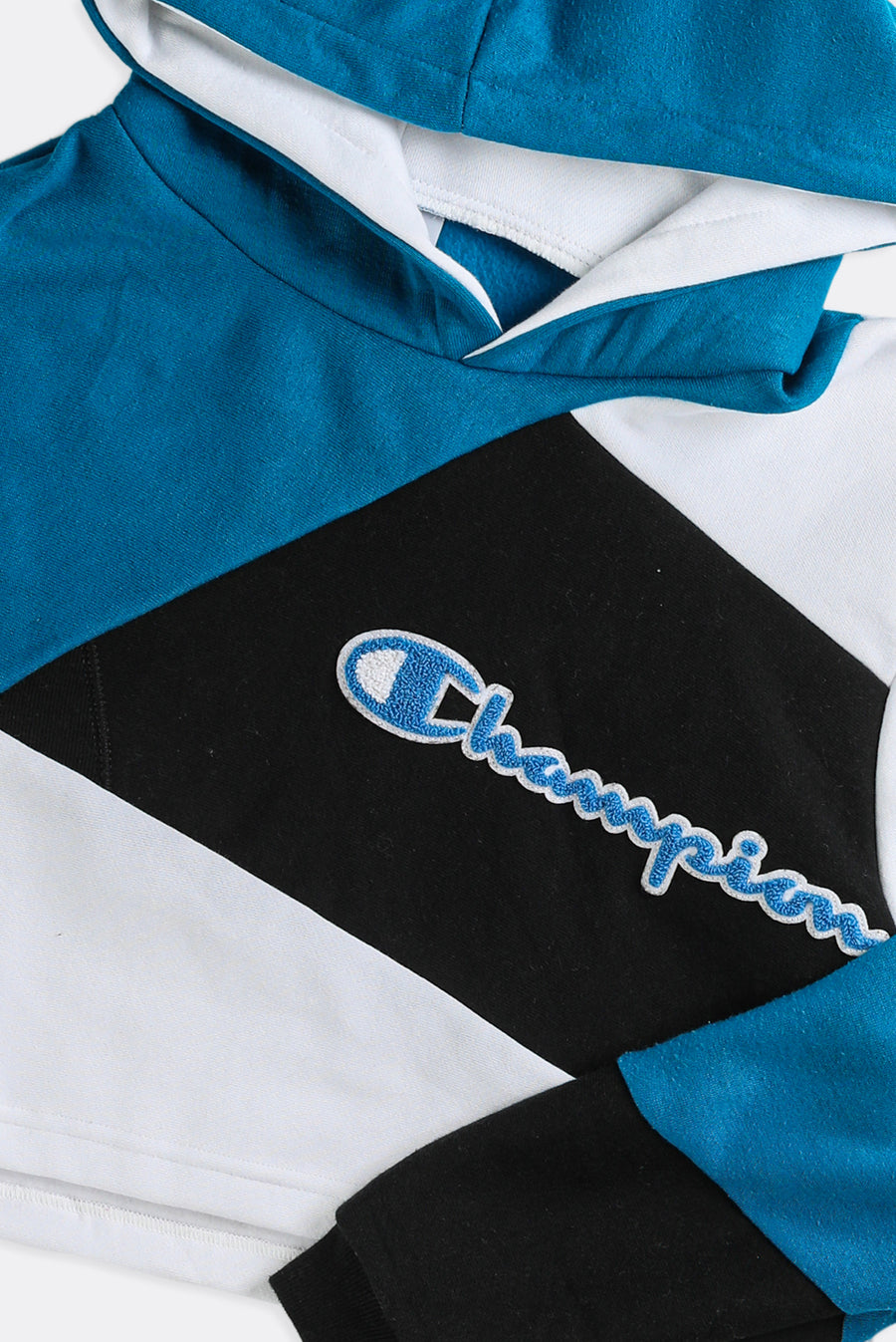 Rework Champion Patchwork Crop Sweatshirt - S