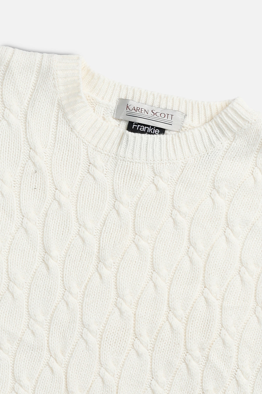 Rework Crop Knit Sweater - XXL