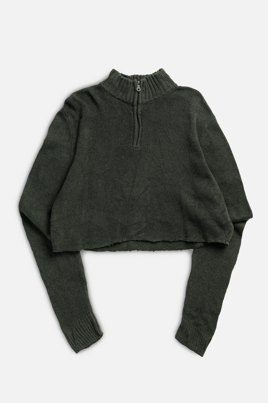 Rework Crop Knit Sweater - L