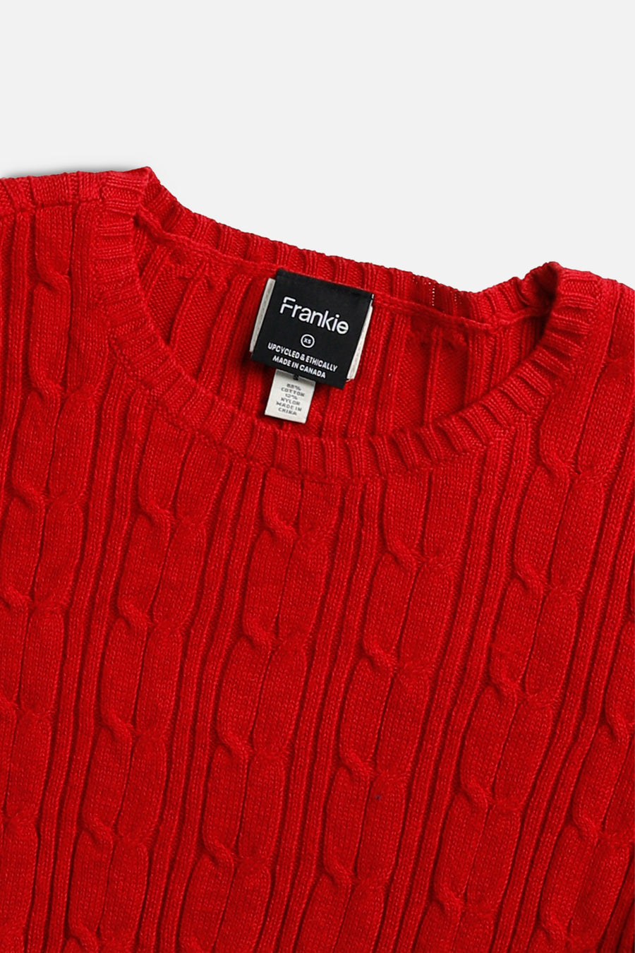 Rework Crop Knit Sweater - XS