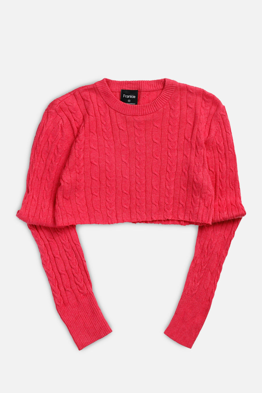 Rework Crop Knit Sweater - XS