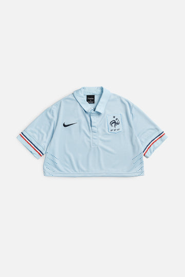 Rework Crop France Soccer Jersey - M