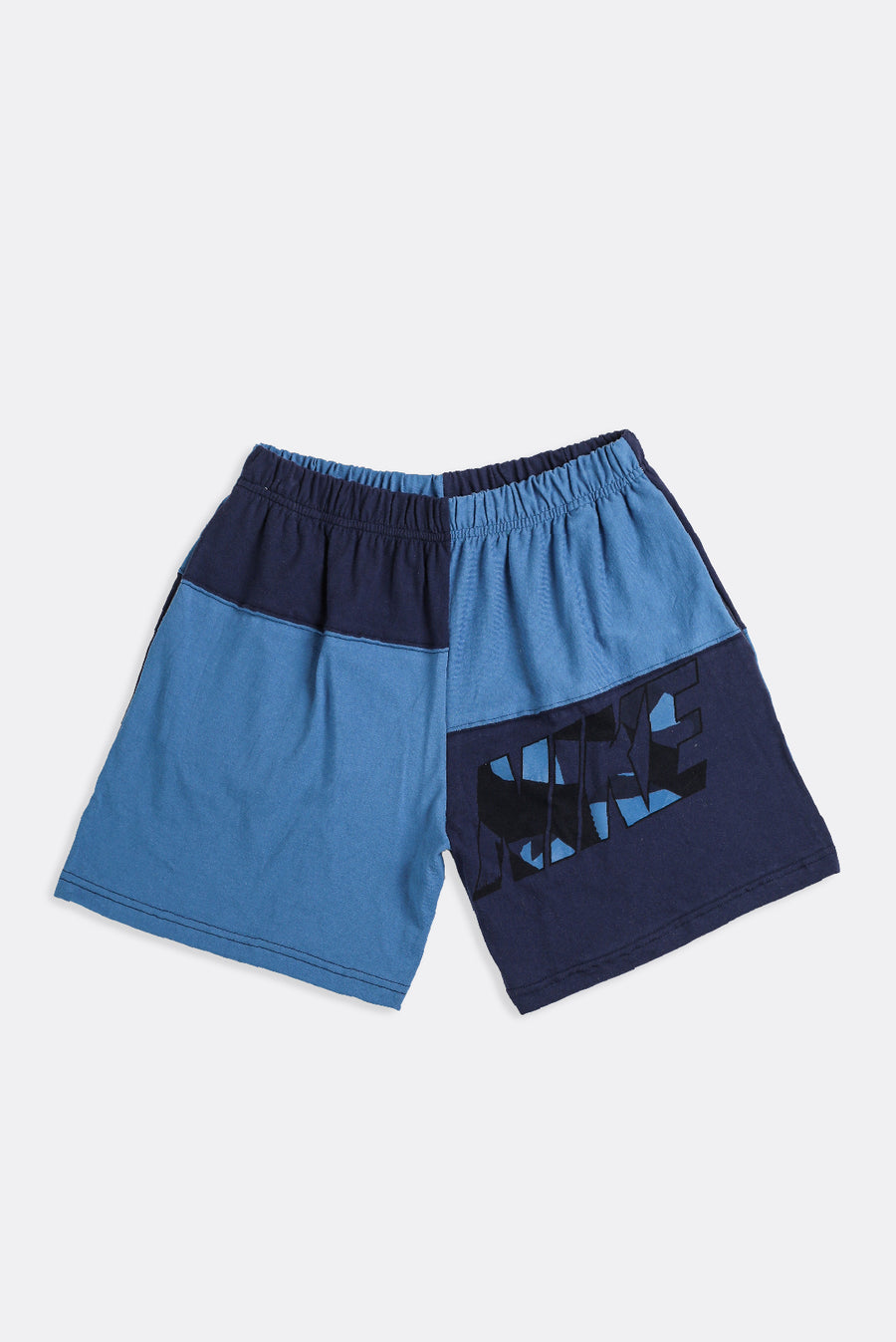 Unisex Rework Nike Patchwork Tee Shorts - M