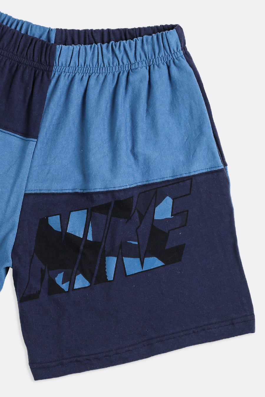 Unisex Rework Nike Patchwork Tee Shorts - M