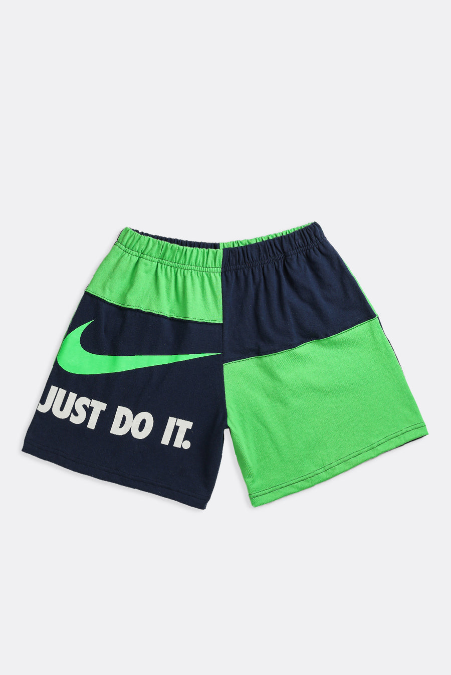 Unisex Rework Nike Patchwork Tee Shorts - M