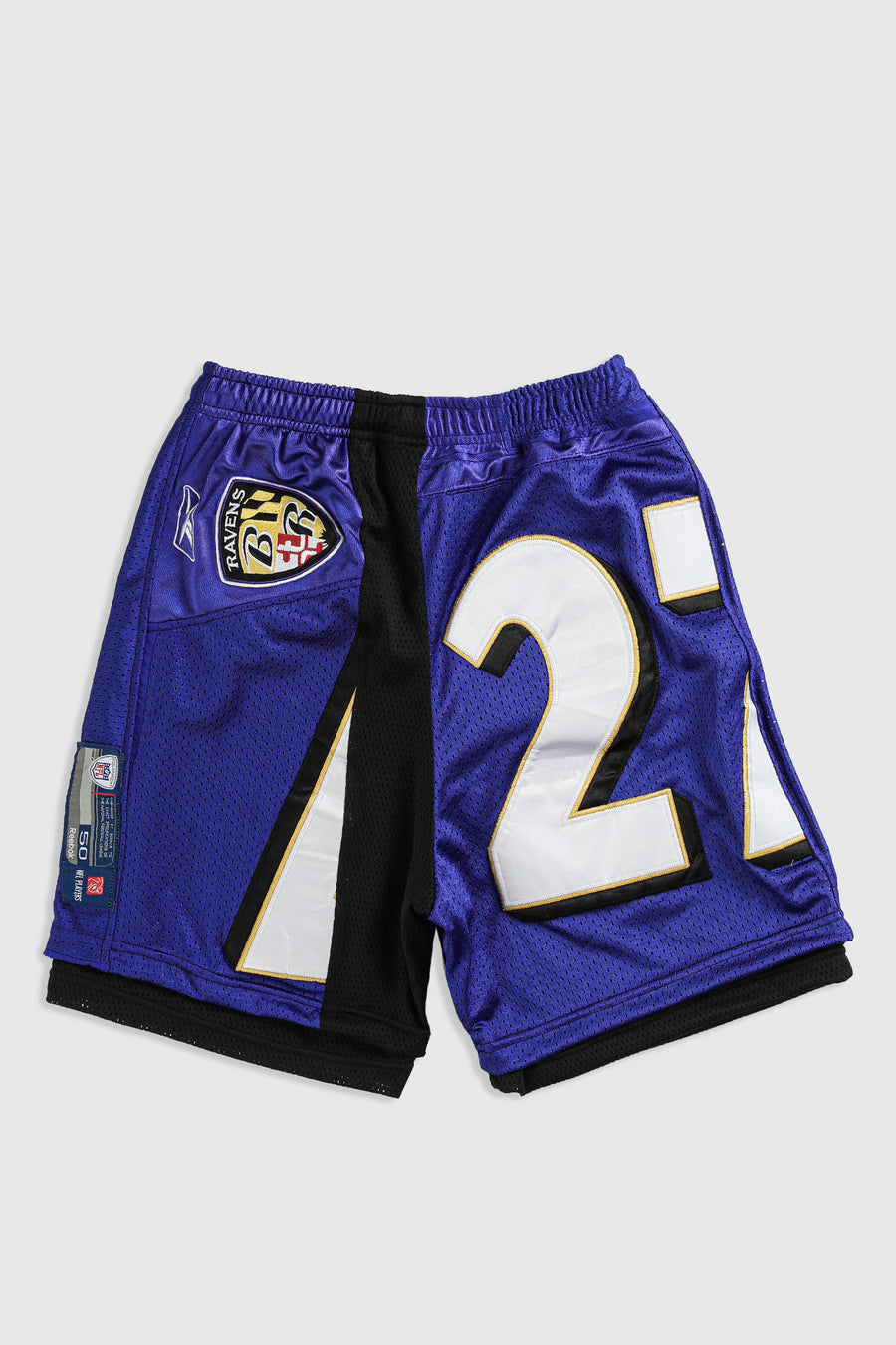 Unisex Rework Ravens NFL Jersey Shorts - Women-S, Men-XS