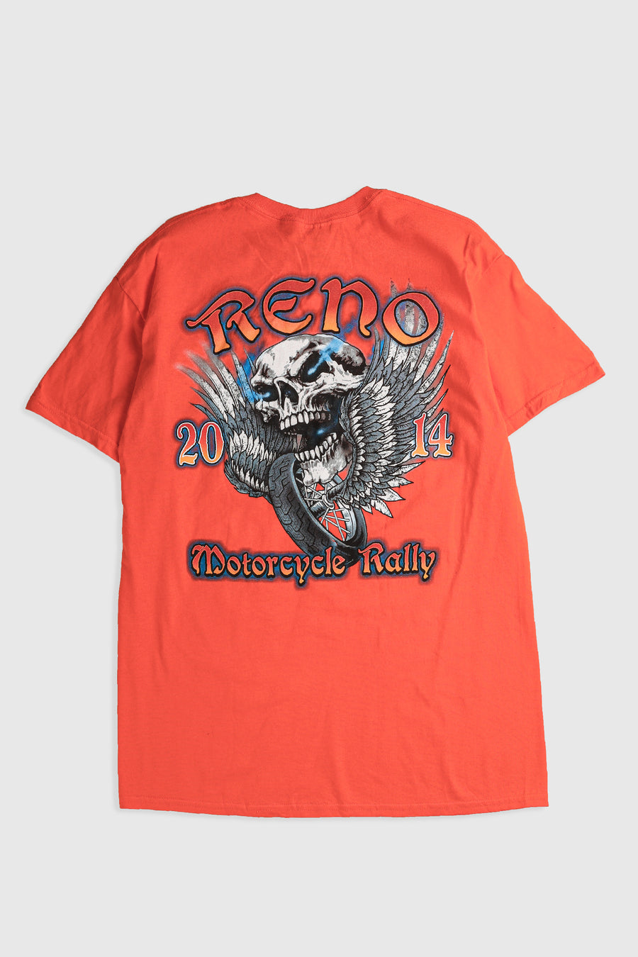 Deadstock Reno Motorcycle Rally Tee - Orange, Black
