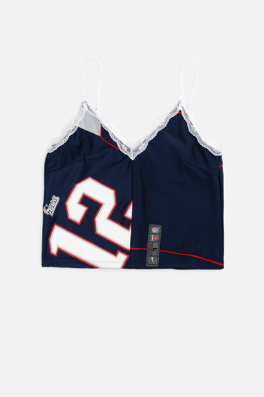 Rework New England Patriots NFL Lace Tank - L