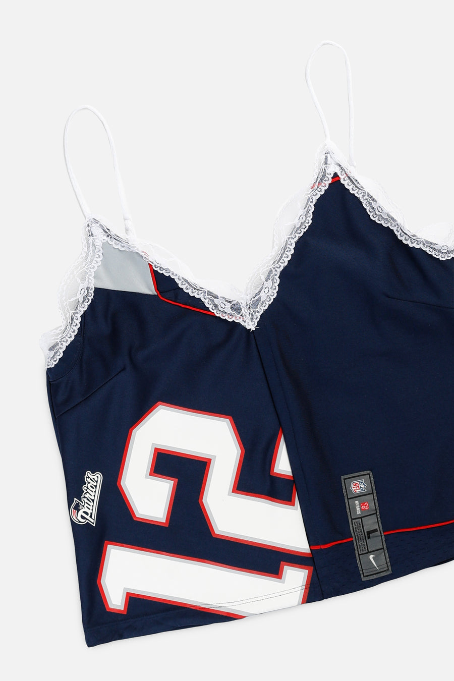 Rework New England Patriots NFL Lace Tank - L