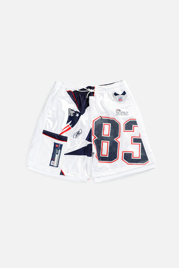 Unisex Rework New England Patriots NFL Jersey Shorts - L