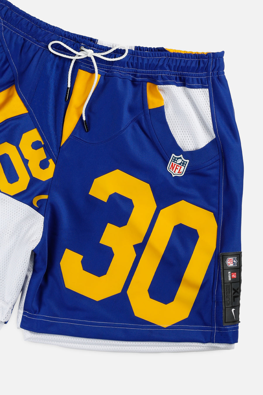 Unisex Rework LA Rams NFL Jersey Shorts - XXL