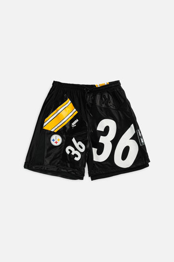 Unisex Rework Pittsburgh Steelers NFL Jersey Shorts - L