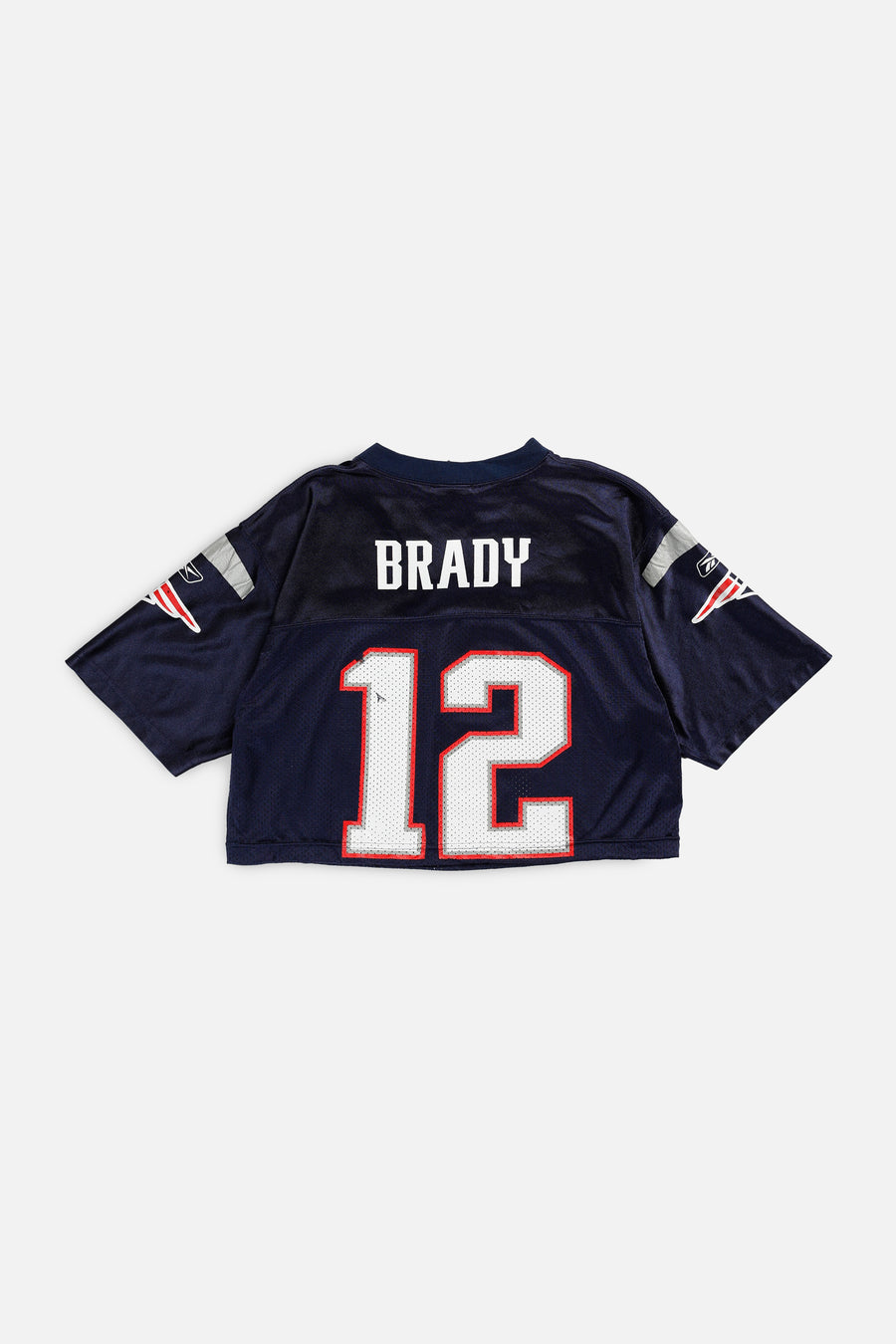 Rework Crop New England Patriots NFL Jersey - XS