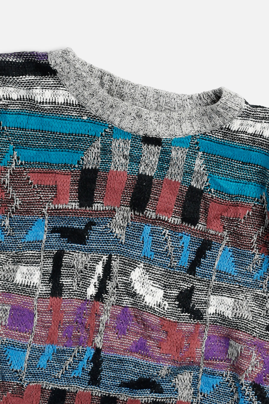 Vintage Coogi Style Knit Sweater - M