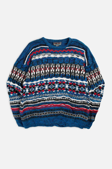 Vintage Coogi Style Knit Sweater - M