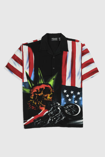 Deadstock Dragonfly Ghost Rider Camp Shirt - XL