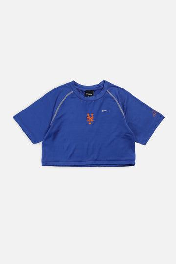 Rework NY Mets MLB Crop Tee - XS