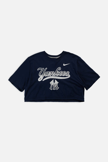 Rework NY Yankees MLB Crop Tee - L