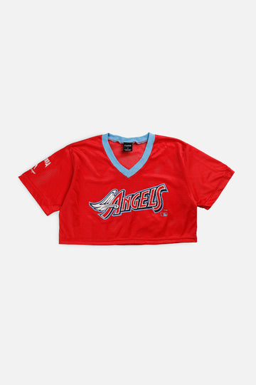 Rework Crop Anaheim Angels MLB Jersey - L