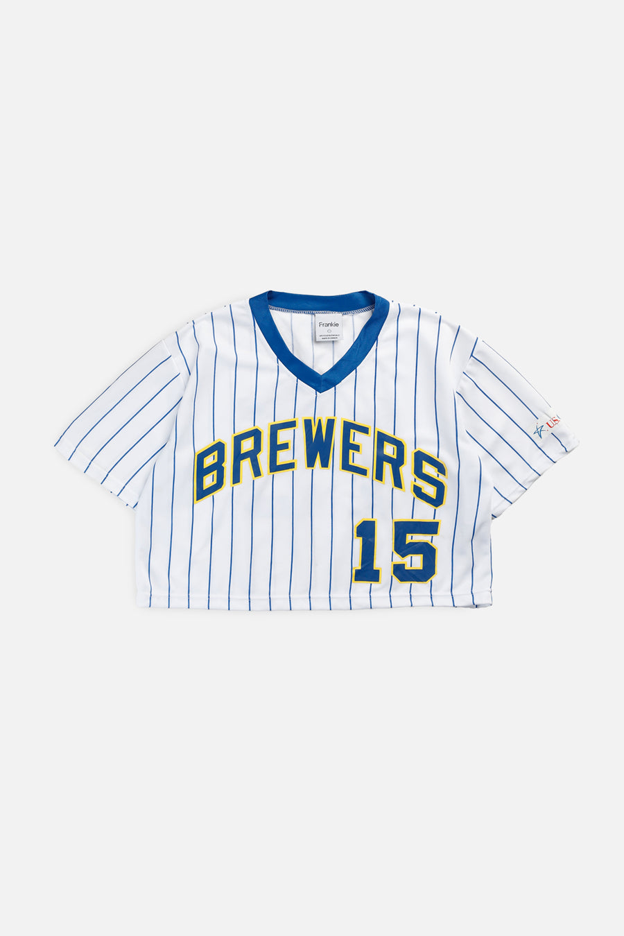 Rework Crop Milwaukee Brewers MLB Jersey - L