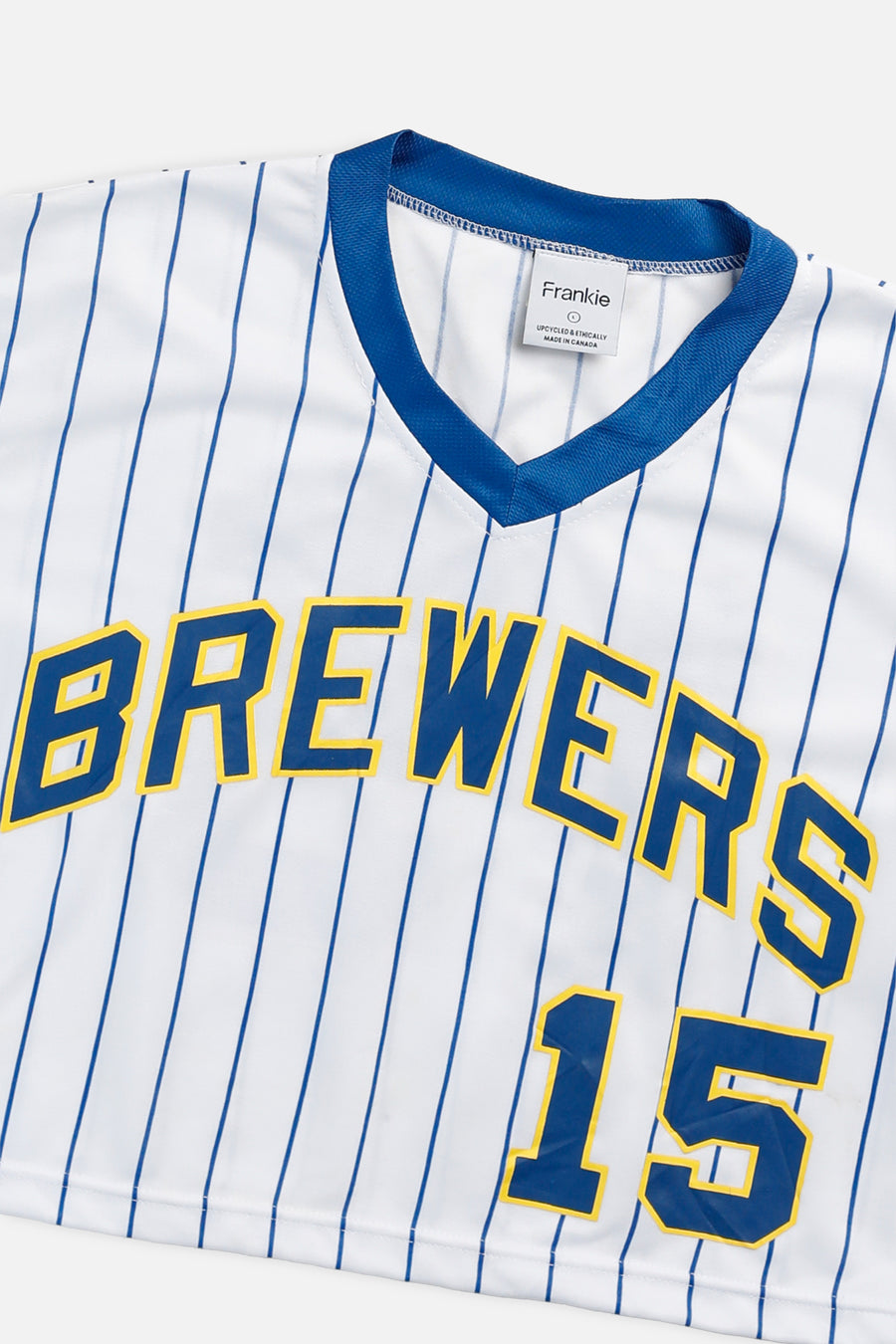 Rework Crop Milwaukee Brewers MLB Jersey - L