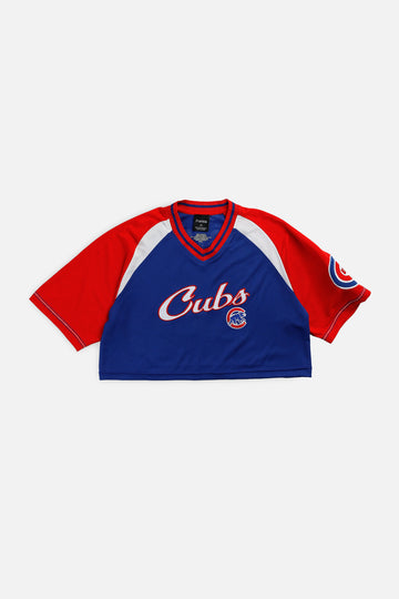 Rework Crop Chicago Cubs MLB Jersey - M