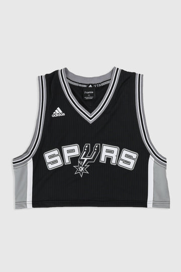 Rework San Antonio Spurs Crop Jersey - L