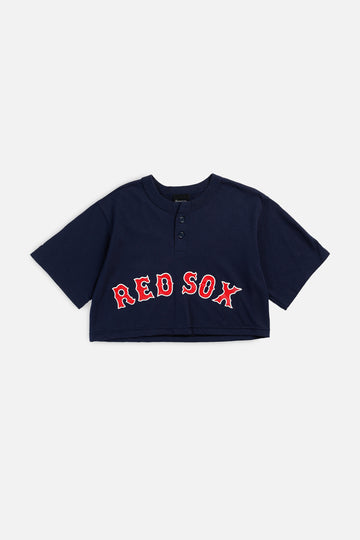 Rework Boston Red Sox MLB Crop Tee - XS