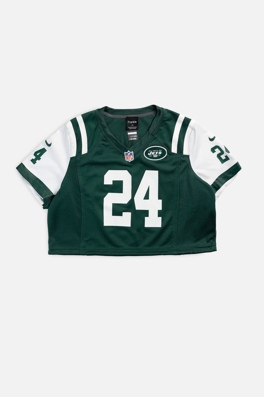 Rework Crop NY Jets NFL Jersey - L