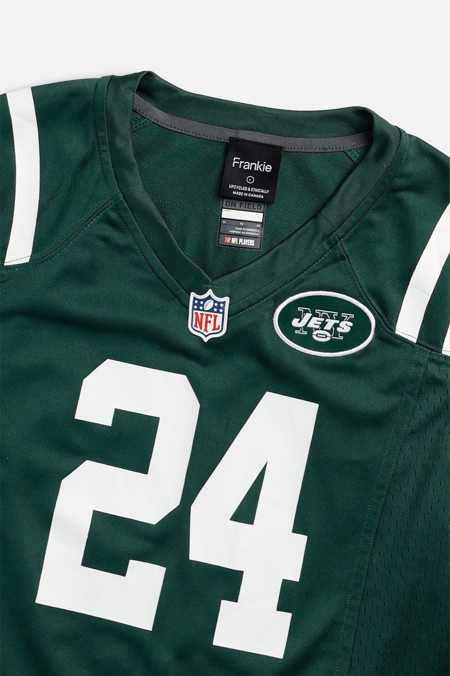 Rework Crop NY Jets NFL Jersey - L