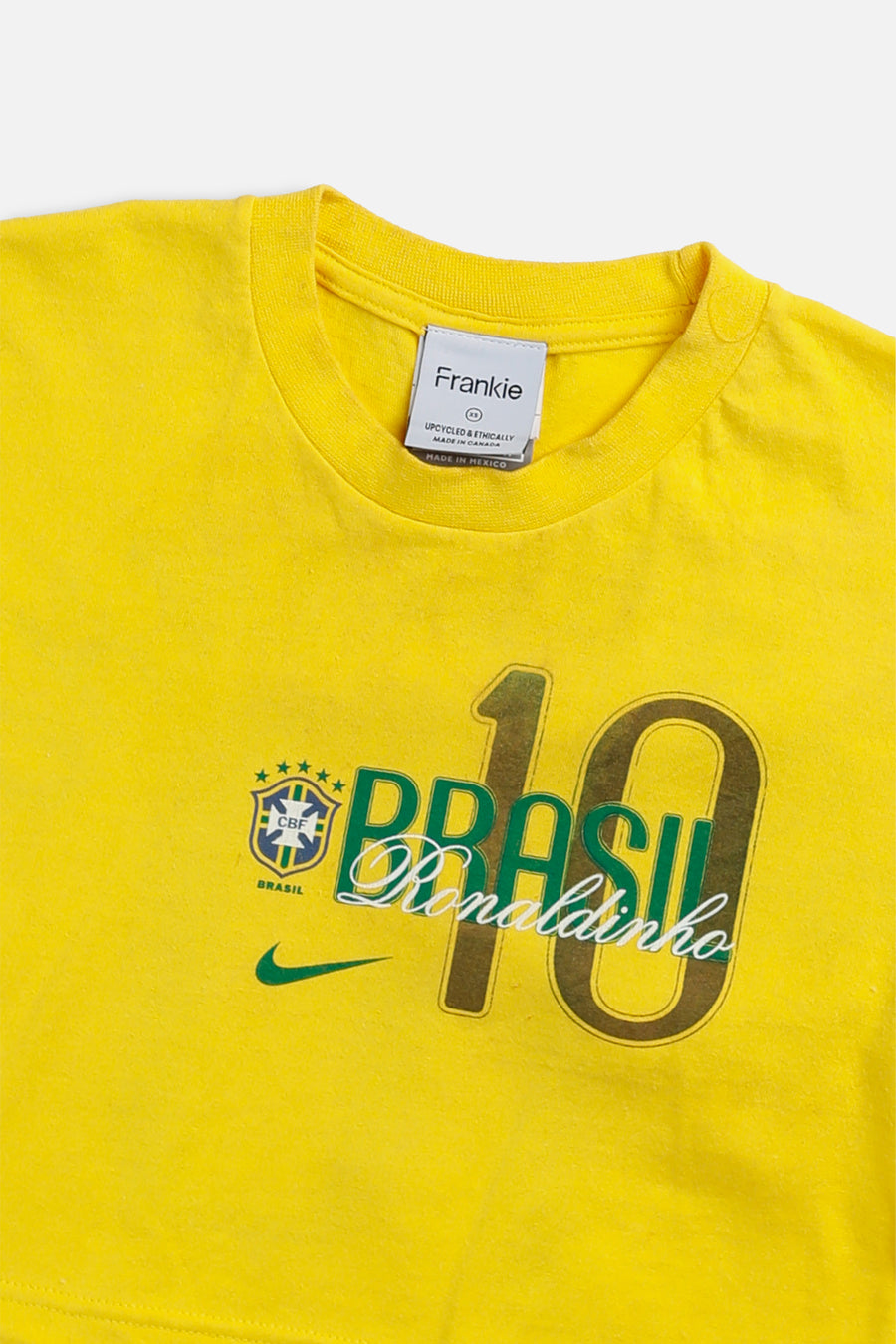 Rework Crop Brazil Soccer Tee - XS