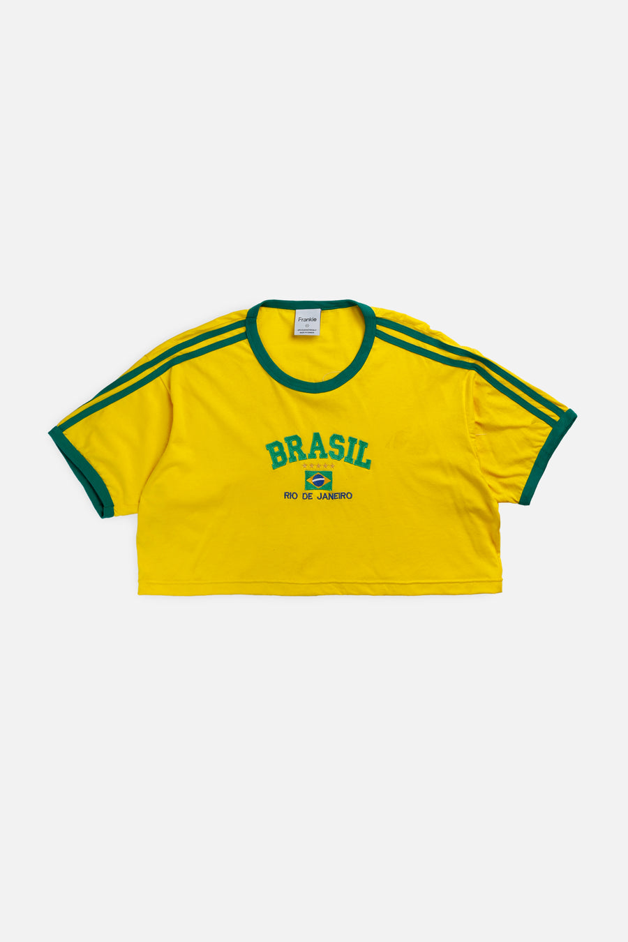 Rework Crop Brazil Soccer Tee - XL