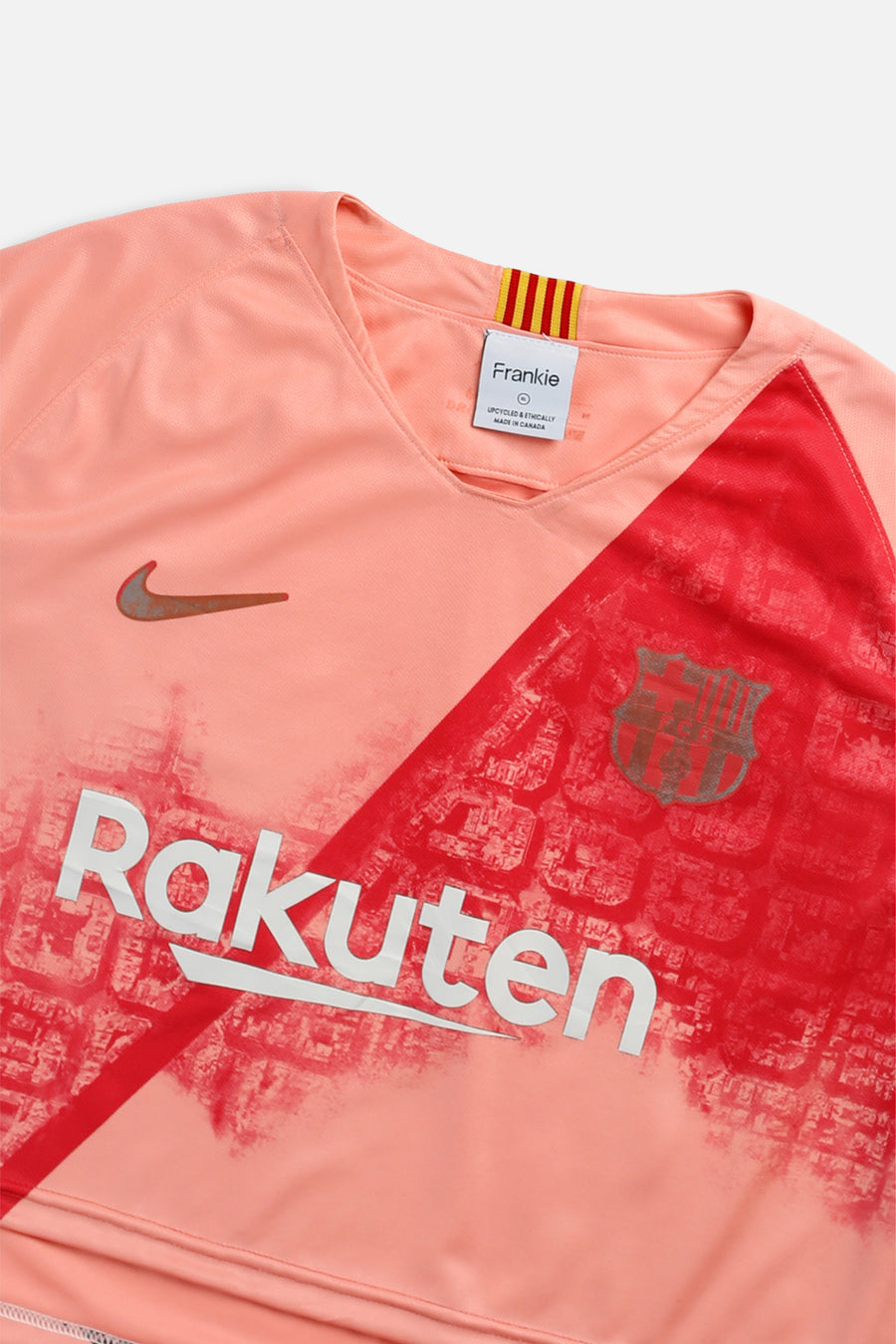 Rework Crop Barcelona Soccer Jersey - XL