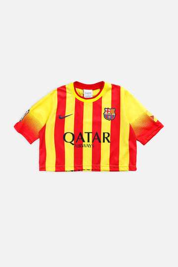 Rework Crop Barcelona Soccer Jersey - XS