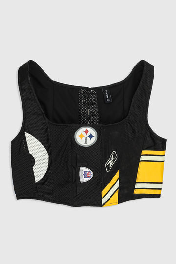 Rework Steelers NFL Jersey Corset - XL