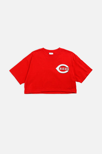 Rework Cincinnati Reds MLB Crop Tee - M