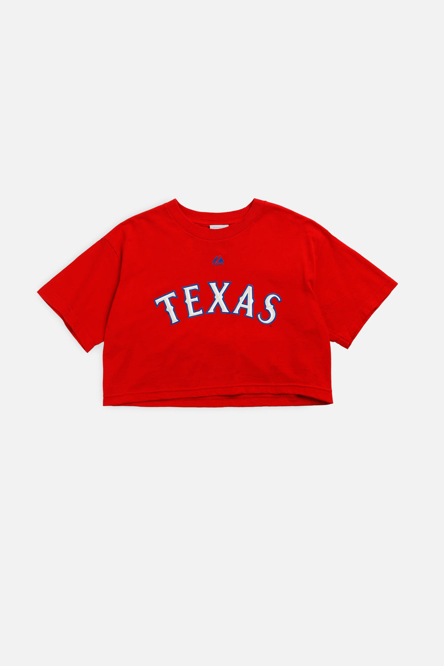 Rework Texas Rangers MLB Crop Tee - S