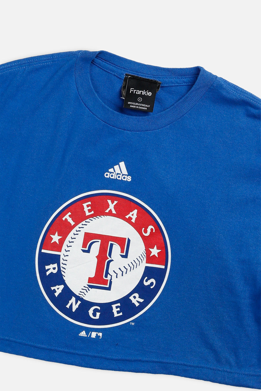 Rework Texas Rangers MLB Crop Tee - S