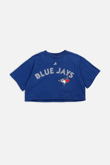 Rework Toronto Blue Jays MLB Crop Tee - S